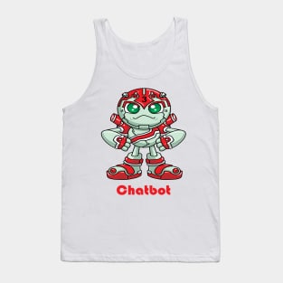 Chatbot I Build Chatbots Robot Robotic Artificial Intelligence A.I. Tank Top